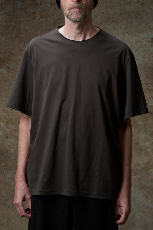 DEVOA 25 Fall/Winter Collection - Short-Sleeve T-Shirt (Made in Japan) DVA-CSC-SVB1-BEIGE GRAY